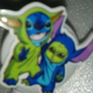 Guess who! Lilo and alien retractable lanyard with alligator clip handcrafted